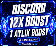 ⭐HIZLI [1 AYLIK] Discord 12X Server Boost