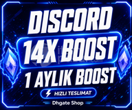 ⭐HIZLI [1 AYLIK] Discord 14X Server Boost