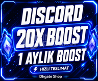⭐HIZLI [1 AYLIK] Discord 20X Server Boost