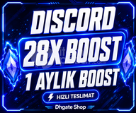 ⭐HIZLI [1 AYLIK] Discord 28X Server Boost
