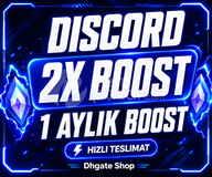 ⭐HIZLI [1 AYLIK] Discord 2X Server Boost
