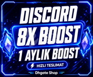 ⭐HIZLI [1 AYLIK] Discord 8X Server Boost