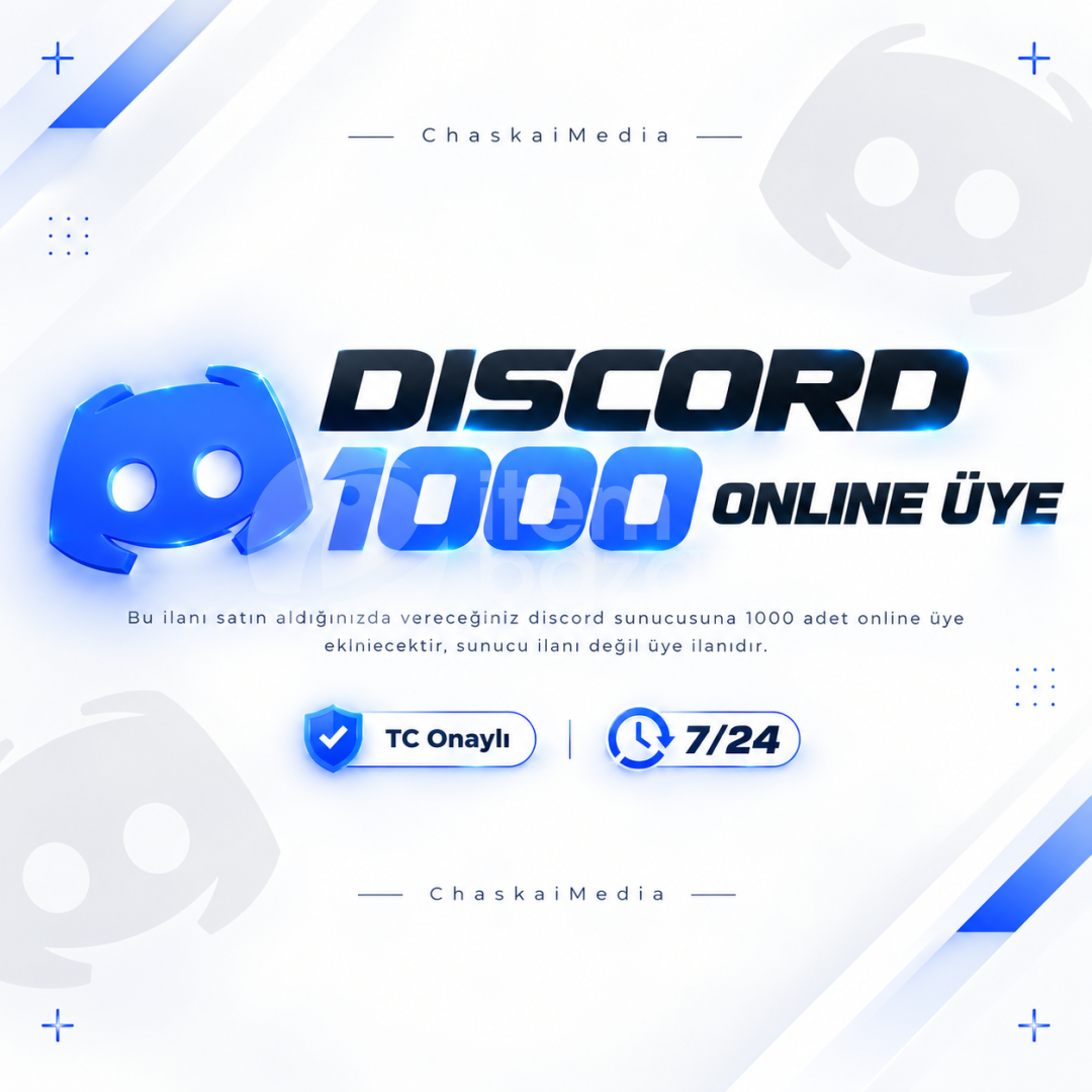 ⭐HIZLI⭐ DISCORD SUNUCUNUZA 1000 ÜYE 