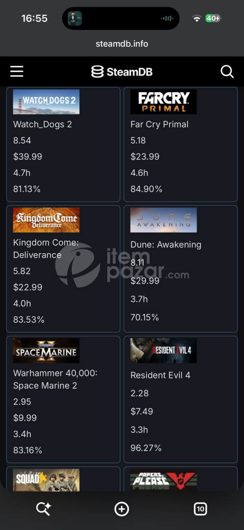 80 oyun olan steam hesabı 