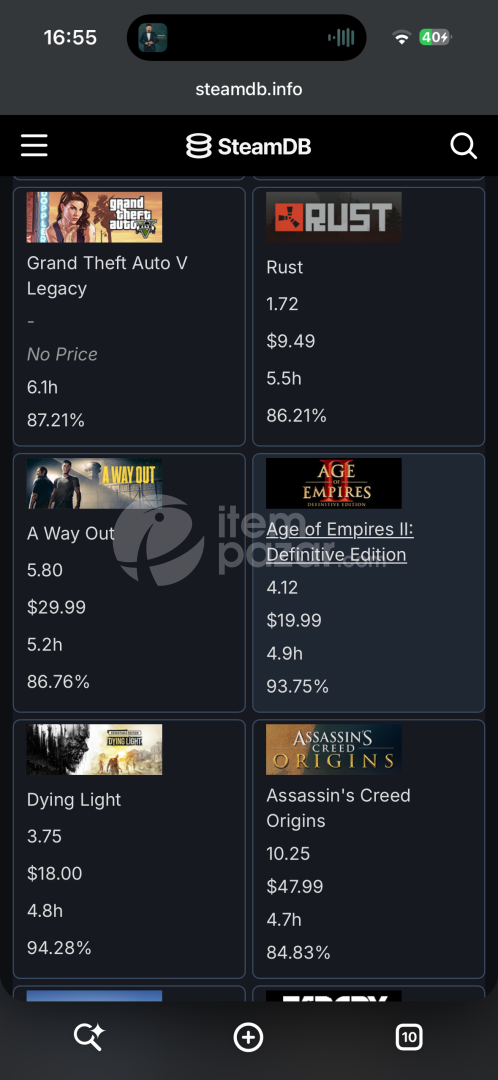 80 oyun olan steam hesabı 