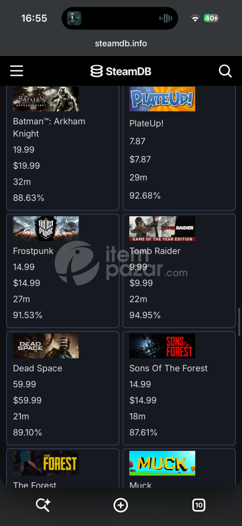 80 oyun olan steam hesabı 