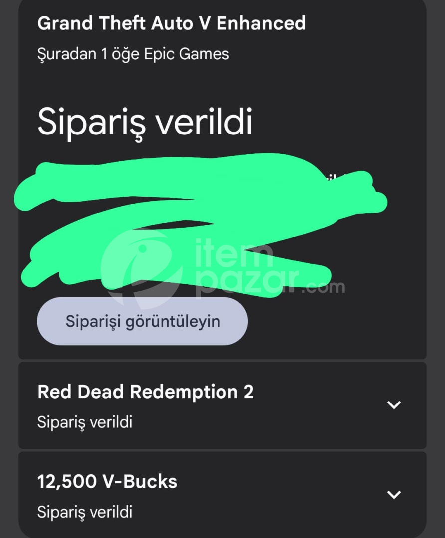 İçinde rdr2 Gta V 12.5k v-papel olan hesap 