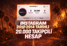 ⭐2012-2014 TARİHLİ 20K TAKİPÇİLİ HESAP⭐