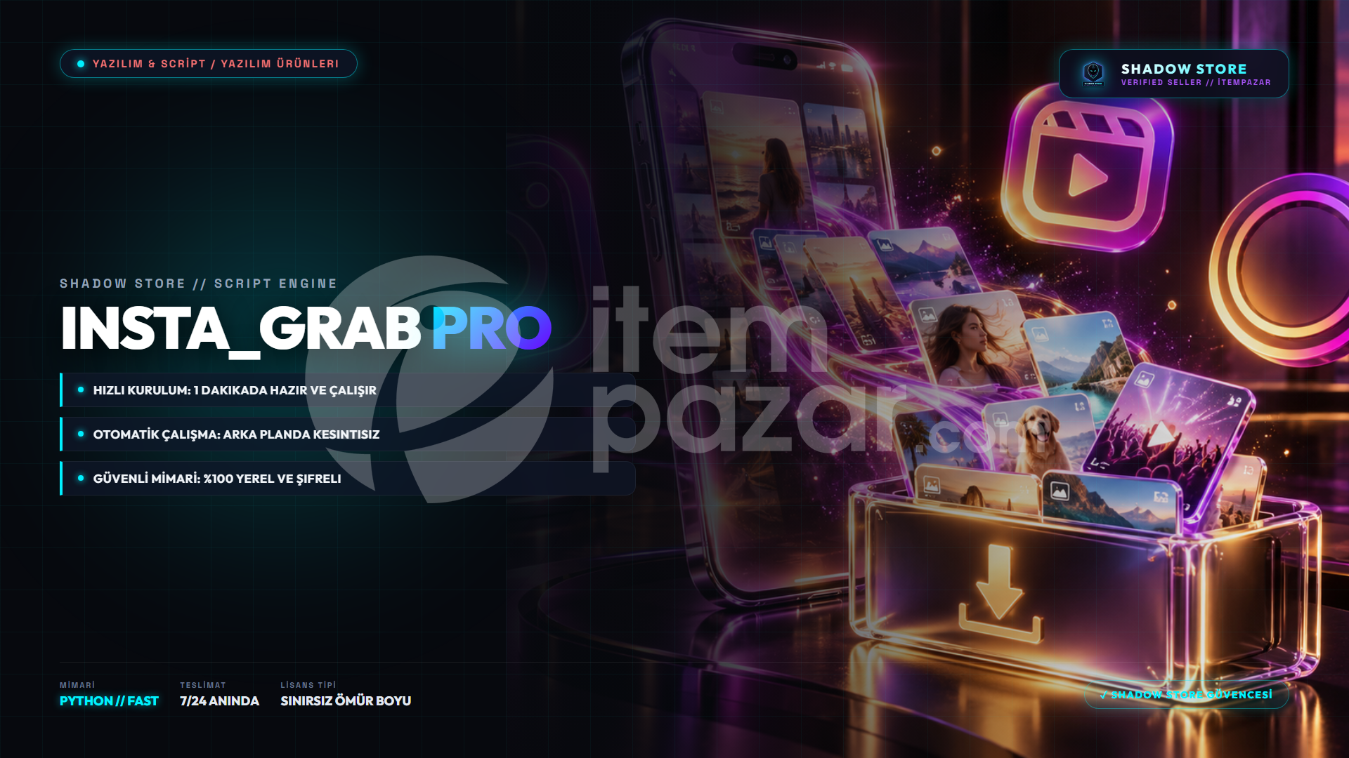 InstaGrab Pro | Reels, Post & Medya İndirici