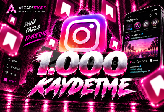 ✨İnstagram | 1000 Kaydetme + Garantili✨