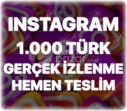 Instagram 1.000 Organik Türk İzlenme