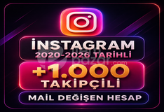 ⭐İNSTAGRAM 1.000 TAKİPÇİLİ HESAP⚡