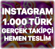 Instagram 1.000 Türk Takipçi - Keşfet Etkili