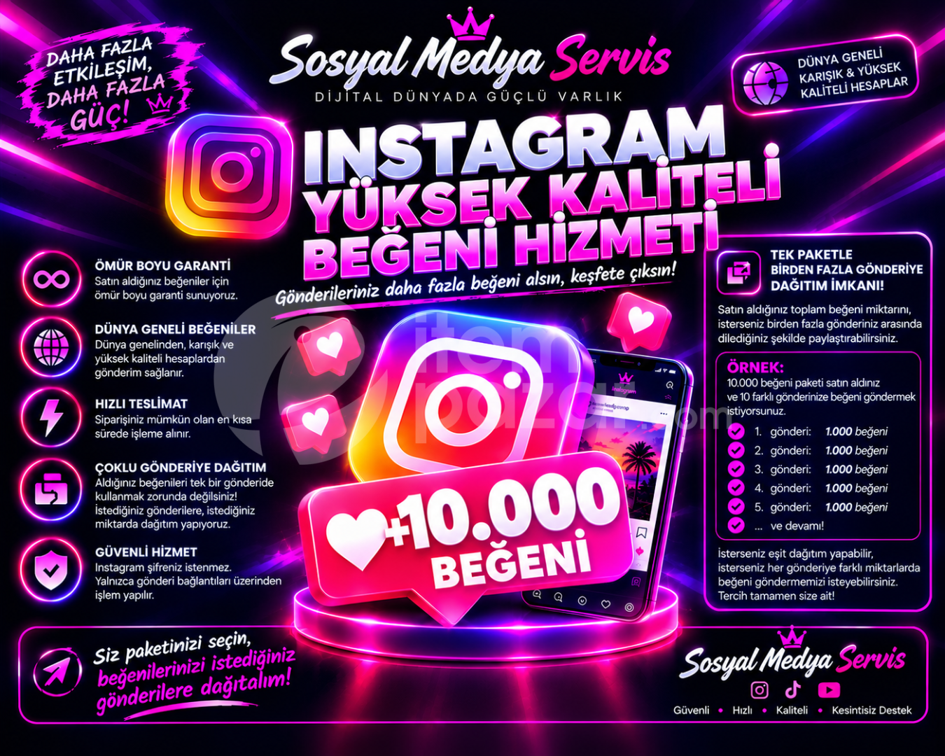 [İNSTAGRAM] 10.000 BEĞENİ [YÜKSEK KALİTELİ]