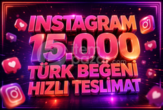 ⭐ Instagram 15.000 Türk Beğeni ✅