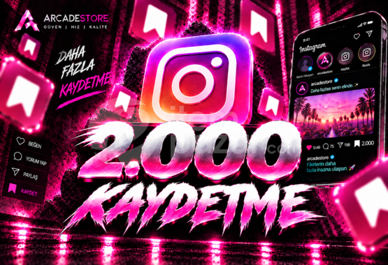 ✨İnstagram | 2000 Kaydetme + Garantili✨