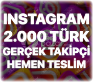 Instagram 2.000 Türk Takipçi - Keşfet Etkili