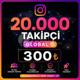 Instagram 20.000 Global Takipçi Hızlı Teslimat