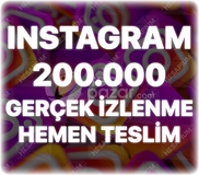 Instagram 200.000 Organik İzlenme