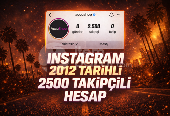 ⭐İNSTA 2012 TARİH 2.5K TAKİPÇİLİ HESAP⭐