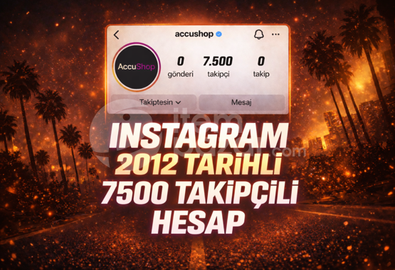 ⭐İNSTA 2012 TARİH 7.5K TAKİPÇİLİ HESAP⭐