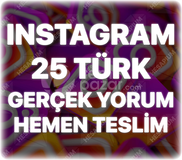 Instagram 25 Organik Yorum - Keşfet Etkili