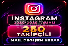 ⭐İNSTAGRAM 250 TAKİPÇİLİ HESAP⚡