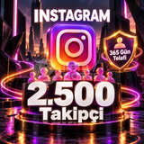 ⭐ Instagram 2.500 Takipçi | 365 Gün Telafi ⭐
