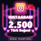 ⚡ Instagram 2.500 Türk Beğeni ⚡