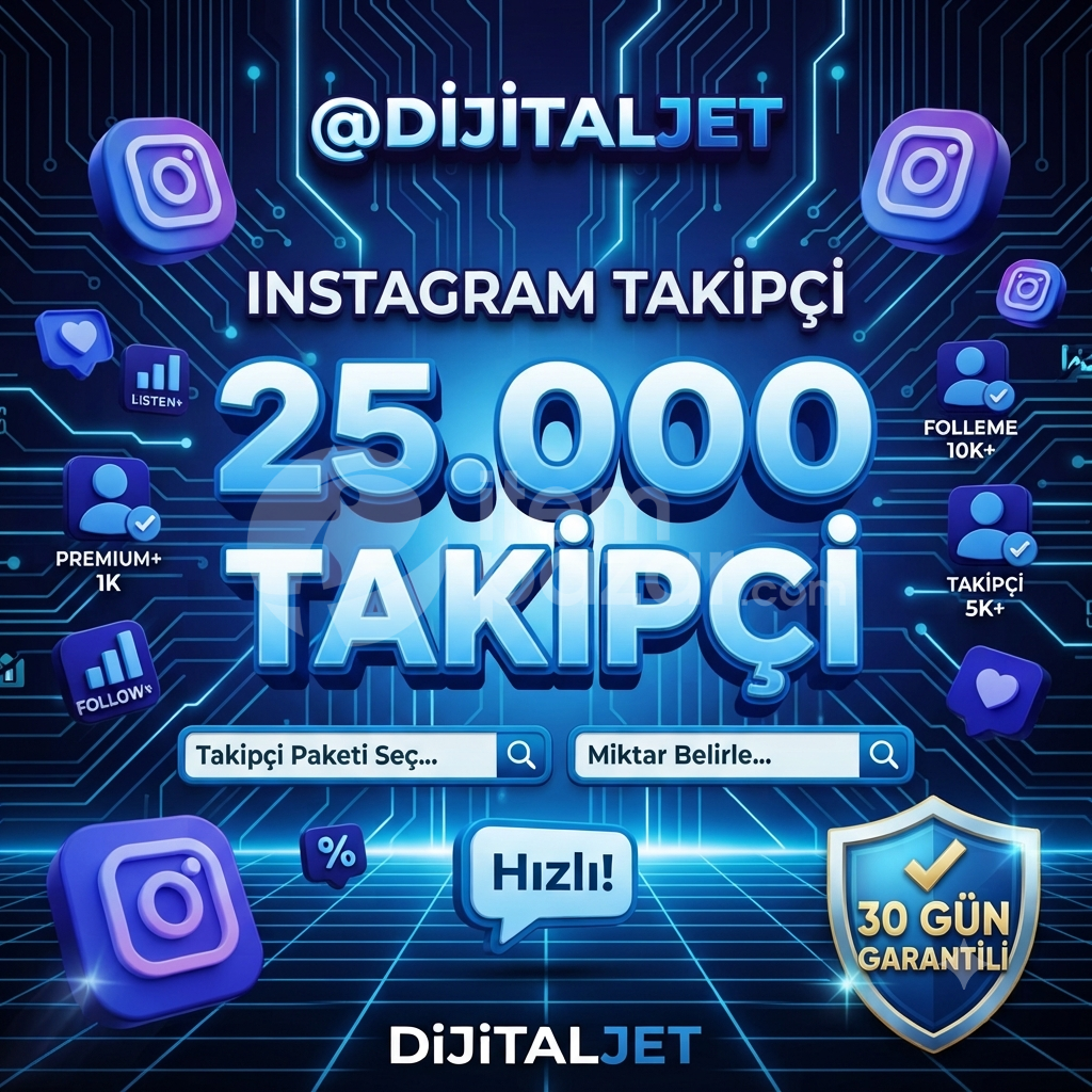 İnstagram 25.000 Takipçi Garantili 