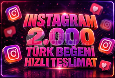 ⭐ Instagram 2K Türk Beğeni ✅
