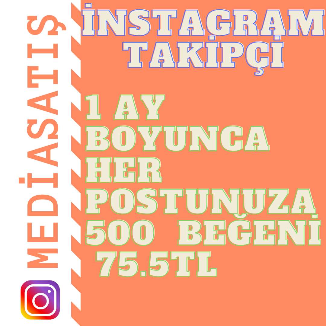 İnstagram 30 Günlük 500 Beğeni Paketi