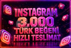 ⭐ Instagram 3.000 Türk Beğeni ✔