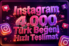 ⭐ Instagram 4.000 Türk Beğeni ✔