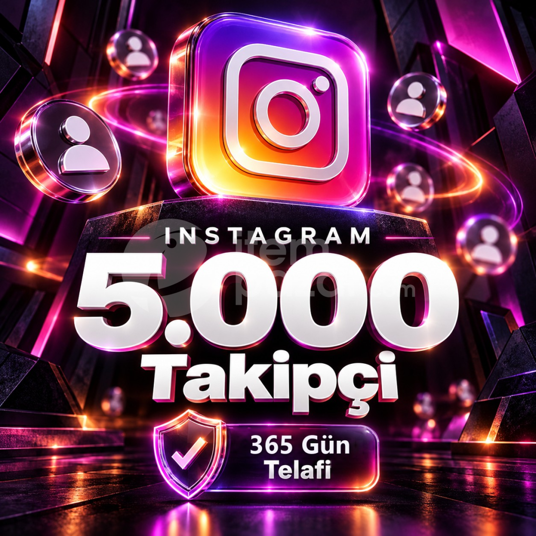 ⚡ Instagram 5.000 Takipçi | 365 Gün Telafi ⚡