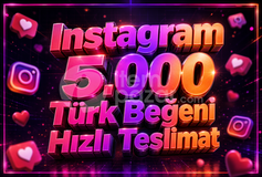 ⭐ Instagram 5.000 Türk Beğeni ✔