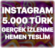 Instagram 5.000 Türk İzlenme - Keşfet Etkili
