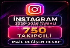 ⭐İNSTAGRAM 750 TAKİPÇİLİ HESAP⚡