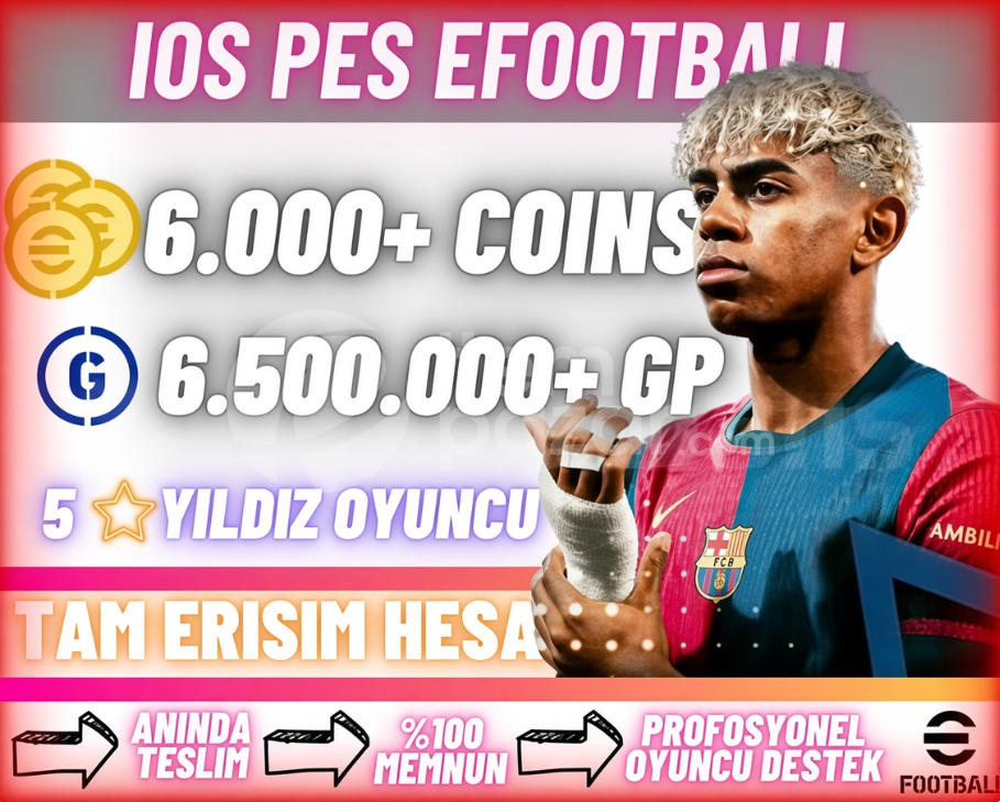 Ios | 6000 COIN + 6.5M GP Tam Erişim