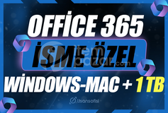 İsme Özel - Office 365 Orjinal - 5 Cihaz + 1 TB