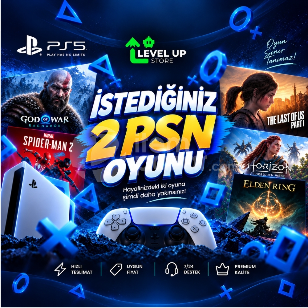 İSTEDİĞİNİZ 2 PLAYSTATİON 5 (PSN) OYUNU+GARANTİ