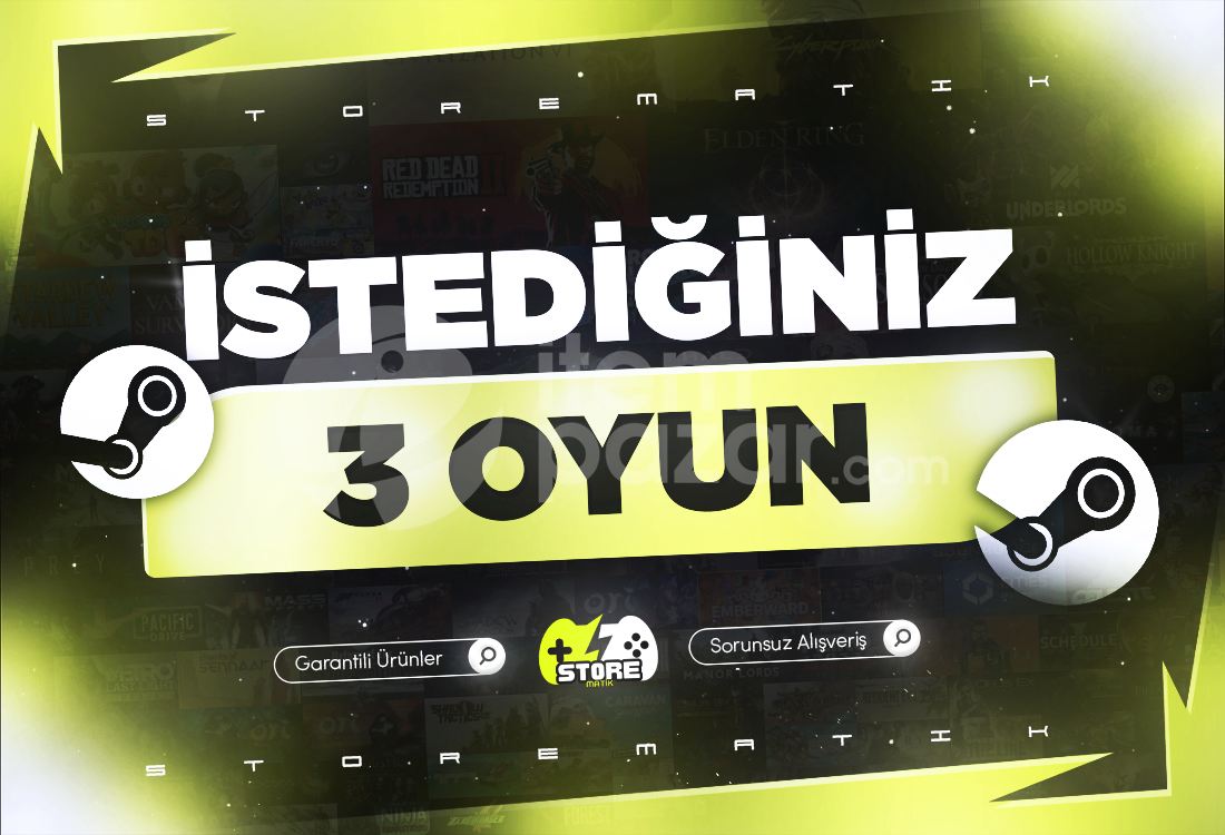 İstediğiniz 3 Oyun + Garanti