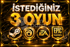 İstediğiniz 3 Oyun + Garanti