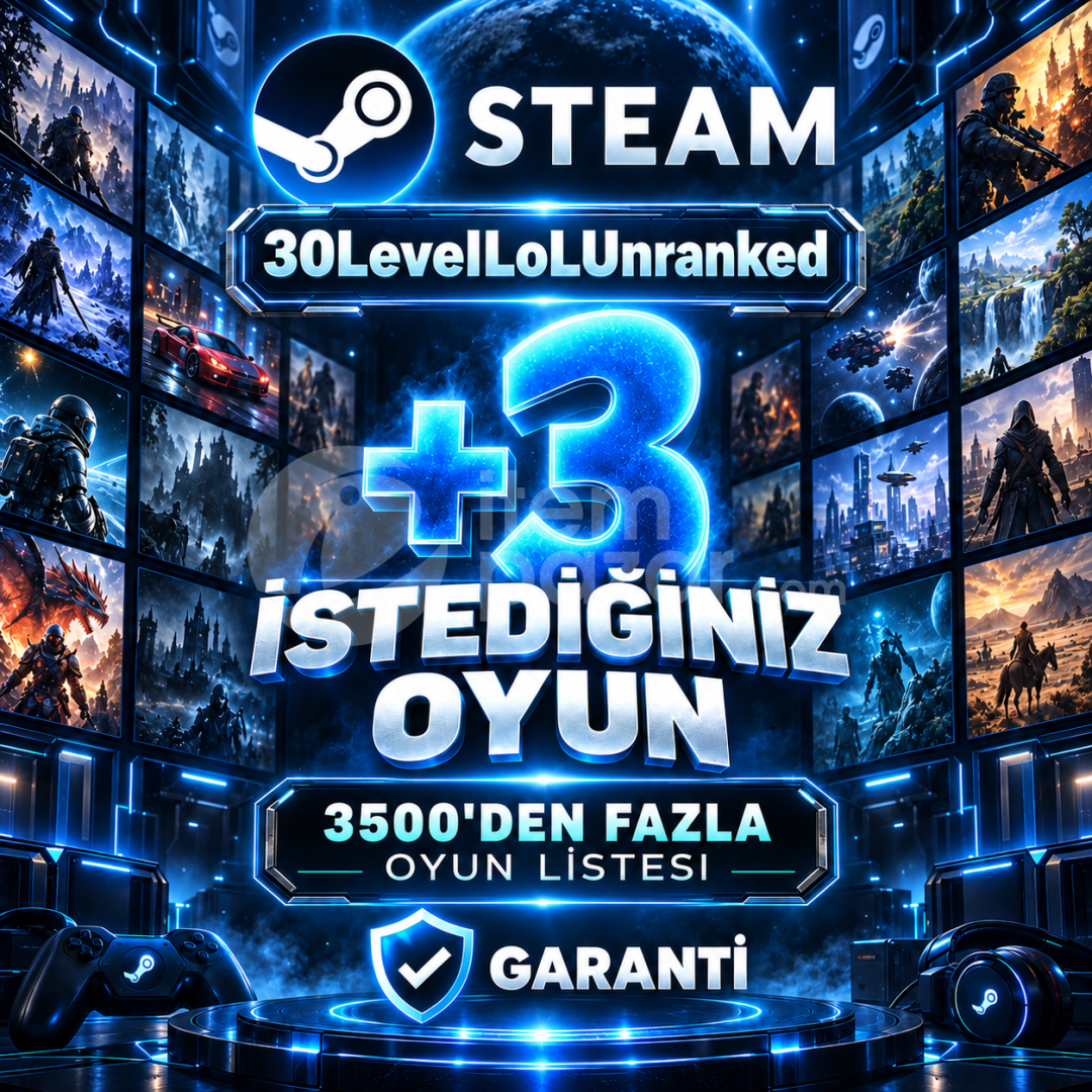 istediginiz 3 Steam Oyunu +3500 Den Fazla Oyun