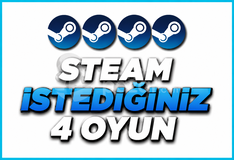 İSTEDİĞİNİZ 4 ADET OYUN + GARANTİ