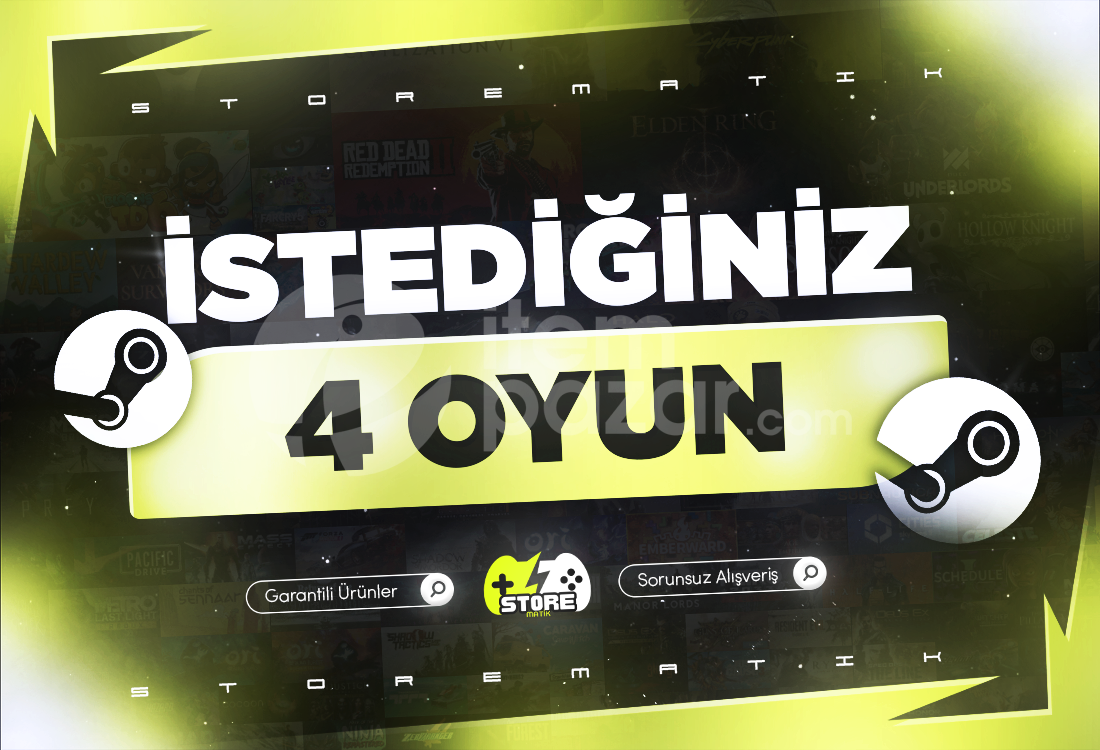 İstediğiniz 4 Oyun + Garanti