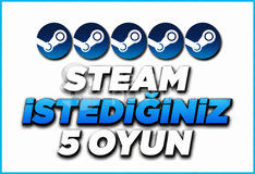 İSTEDİĞİNİZ 5 ADET OYUN + GARANTİ