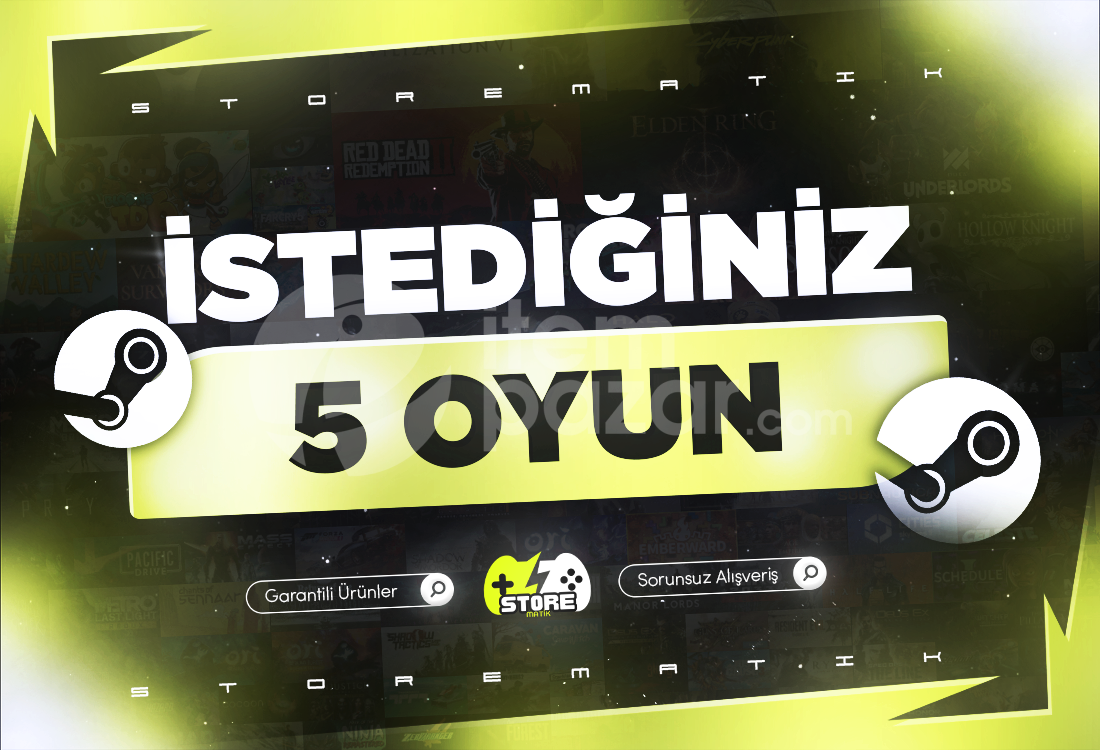 İstediğiniz 5 Oyun + Garanti