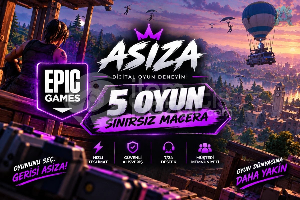 İstediğiniz 5 Oyun | Garantili | Epic Games