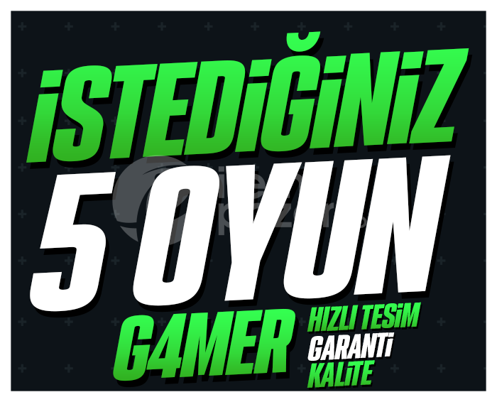 İSTEDİĞİNİZ 5 OYUN + HIZLI TESLİM + GARANTİ